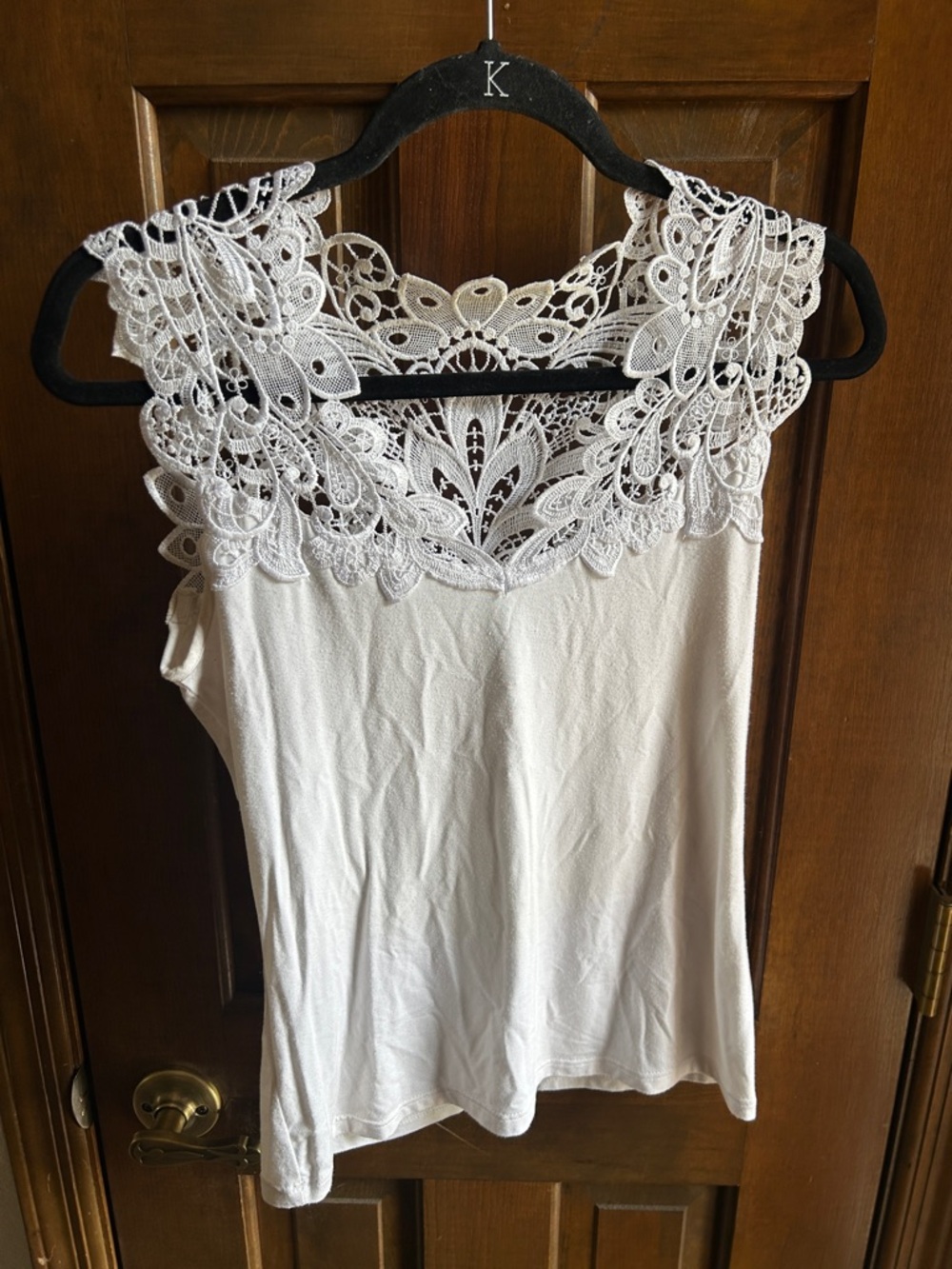 Arianne White Lace Yoke Camisole